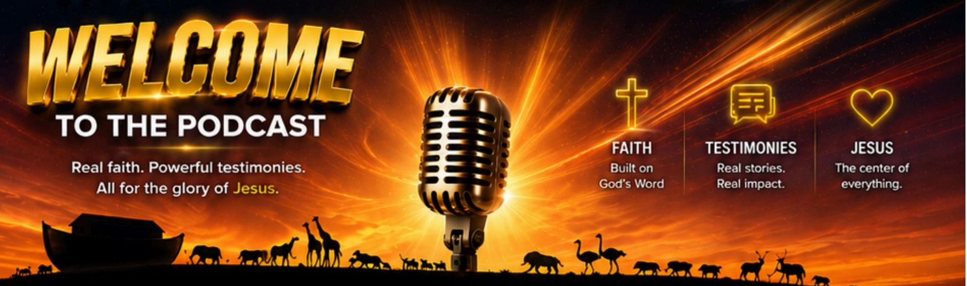 Guests of the Get On The Ark podcast sharing real faith and powerful testimonies